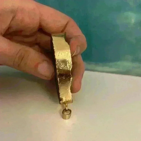 Large Blue Druzy Necklace Pendant - Picture 9 of 9